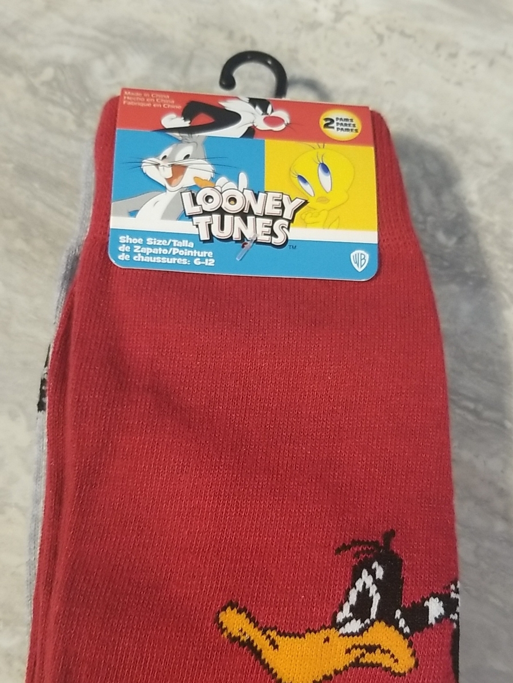 Warner Bros. 2 Pack Crew Socks Looney Tunes